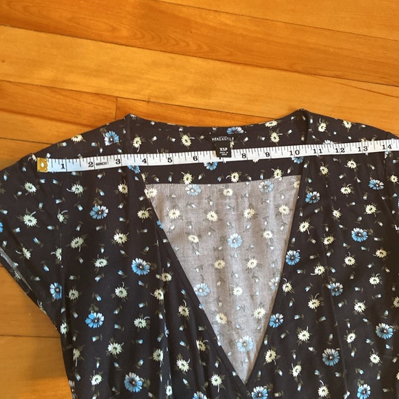 J Crew XS petite navy wrap dress - Picture 4 of 6